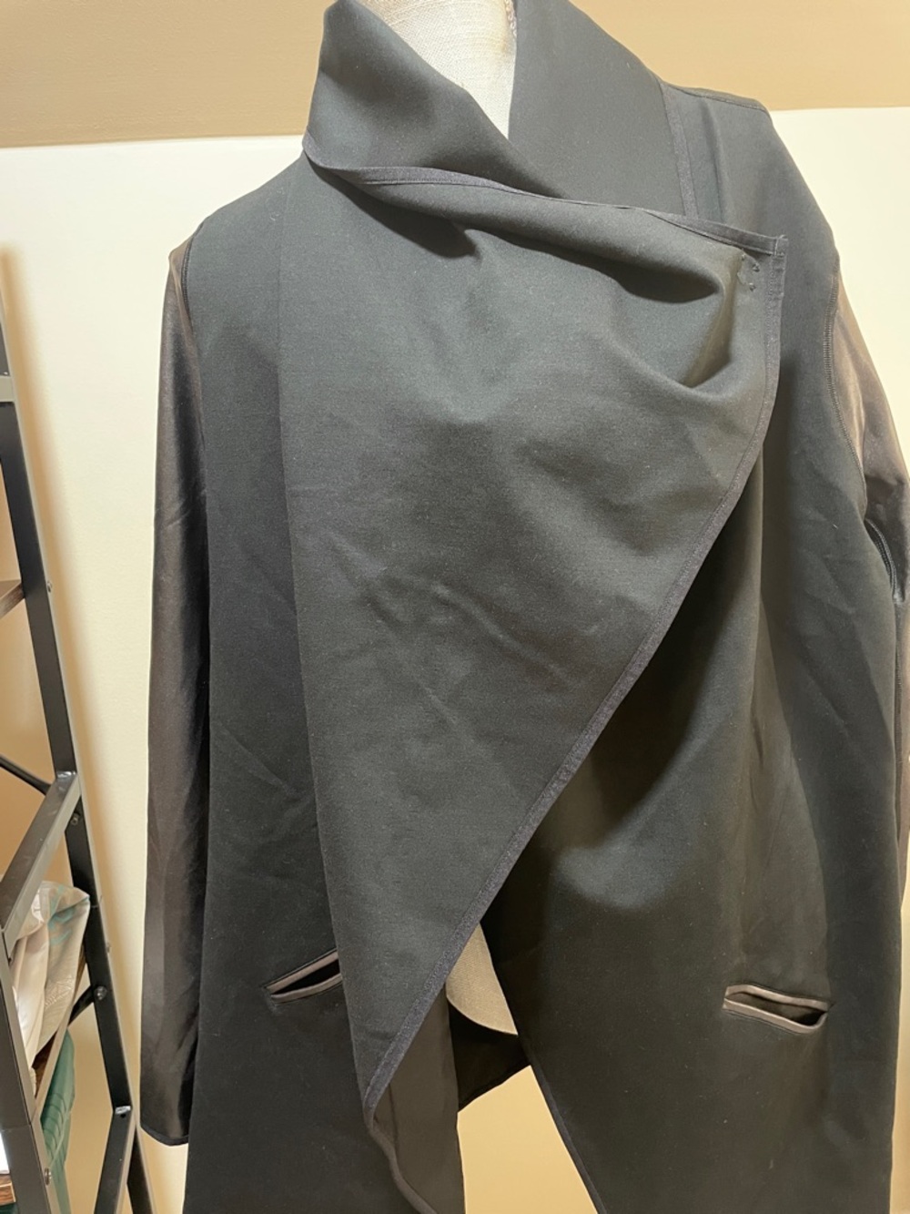 Spanx Black Draped Jacket